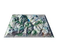 3DMAP - Pack Carte 3D Tignes-Val D'isère + Cadre petit format 29,5 cm x 19,5 - Carte 3D