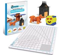 3Dmate Starter - Tapis de stylo 3D transparent 23 x 18 cm avec livre de pochoirs compatibles - Silicone flexible double - Accessoires de stylo 3D - Modèles pour enfants, adultes