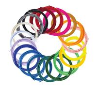 3Doodler FLOW Filament PLA 1.75mm 20 Couleurs Assorties, 20 x 4.8m, Temp. 180-190°C, Non-Toxique, RoHS, pour Stylos 3D & Imprimantes 3D