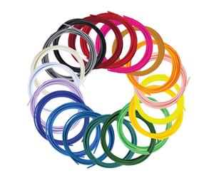 3Doodler FLOW Filament PLA 1.75mm 20 Couleurs Assorties, 20 x 4.8m, Temp. 180-190°C, Non-Toxique, RoHS, pour Stylos 3D & Imprimantes 3D