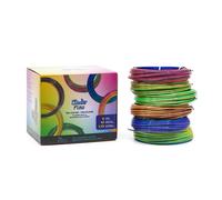 3Doodler FLOW-TRIFILLS : Pack 6 Bobines PLA 1.75mm, 260g (Noir, Bleu, Cuivre, Or, Vert, Rouge), Compatibilité 3Doodler Flow, Longueur 10m par Bobine
