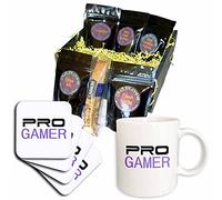 3dRose cgb_151243_1 Awesome Gaming Job or Hobby and Proud of it-Computer pro-Gamer dans un panier cadeau noir et violet, multicolore