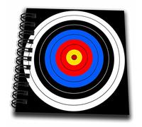 3drose Cible avec Rouge Jaune Noir Blanc et bleu Bagues, tir à l'arc, Aim, objectif, Hit, fond, sport, Mini bloc-notes, Multicolore, 4 x 10,2 cm