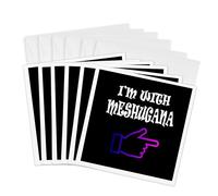 3drose GC 266063 _ 1 6 x 15,2 cm "I Am avec Meshugana Yiddish Crazy personne" carte de voeux (lot de 6)