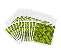 3drose GC 266871 2 6 x 15,2 cm "Vert brillant Doré de luxe élégant sirène balance Effet Paillettes Art Print" carte de voeux (lot de 12)