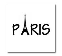 3dRose ht_157435_2 Paris Tour Eiffel Papier Transfert Thermique pour matériau Blanc 15,2 x 15,2 cm