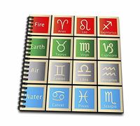 3drose Image d'astrologie Tableau des mots et des symboles de mémoire livre, Multicolore, 12 x 30,5 cm