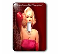 3dRose LLC 3dRose LLC lsp_160151_1 Marilyn Monroe, le matériau original de la fille Marilyn Monroe indique"Diamonds are a Girls Best Friend" - Interrupteur à bascule simple