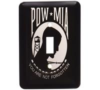 3dRose LLC lsp_110013_1 Pow Mia, Prisonnier de guerre, interrupteur à bascule simple noir et blanc