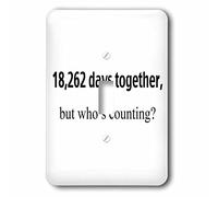 3dRose LLC lsp_112217_1 Interrupteur à bascule unique 18 262 jours ensemble, mais Who's Counting Happy 50th Anniversary