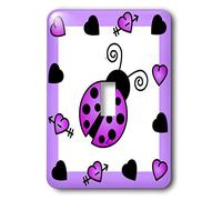 3dRose LLC lsp_12108_1 Love Bugs Coccinelle avec cœurs Violet