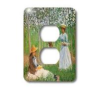 3dRose LLC lsp_126620_6 Suzanne Reading and Blanche Painting Giverny By Claude Monet 1887 Couvercle de sortie 2 prises