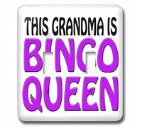 3dRose LLC. lsp_149773_2 This Grandma is Bingo Queen Double interrupteur à bascule Multicolore