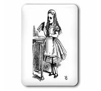 3dRose LLC. lsp_193794_1 Drink Me Alice au pays des merveilles John Tenniel Illustration en noir et blanc - Interrupteur à bascule, multicolore