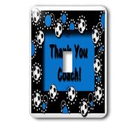 3dRose LLC Lsp_20195_1 Thank You Coach Interrupteur à bascule simple Noir et bleu