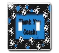 3dRose LLC Lsp_20195_2 Thank You Coach Interrupteur à bascule Noir et Bleu