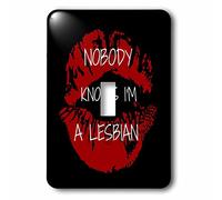 3dRose LLC. lsp_211764_1 Personne Knows I AM A Lesbian Hot Red Lips - Interrupteur à bascule, multicolore