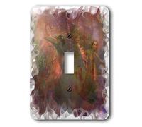 3dRose LLC lsp_21753_1 Magic of Dawn Raven Corbeau mystère Brouillard Fée Elfe Danse Dawn Eos Morning Interrupteur à bascule unique