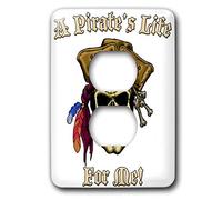 3dRose LLC lsp_22843_6 Tête de mort de pirate avec un pirate S Life for Me, 2 prises de prise