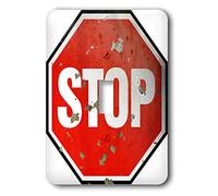 3dRose LLC lsp_24332_1 Stop Grunge Panneau rouge sur fond blanc, interrupteur à bascule simple