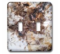 3dRose LLC. Lsp_252639_2 Image de marron et de granit - Double interrupteur à bascule, blanc