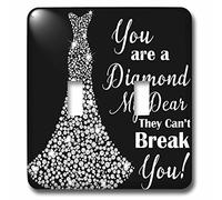 3dRose LLC. lsp_252878_2 Image de la robe scintillante avec vous êtes un diamant My Dear Text - Interrupteur à bascule double Blanc