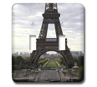 3dRose LLC lsp_38319_2 La Tour Eiffel se détendant sur une journée froide avant la peste nocturne des touristes Double interrupteur à bascule