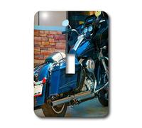 3dRose LLC lsp_54302_1 Un HarleyDavidson bleu foncé garé devant une salle d'exposition dans Dixie de l'Utah Off The Out To Hurricane Single Toggle Switch