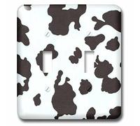 3dRose LLC LSP_60623_2 Interrupteur à bascule double imprimé vache Marron N Bleu