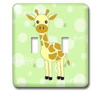 3drose LLC LSP 6103 _ 2 Vert bébé Girafe, double interrupteur à bascule