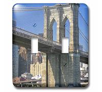 3dRose LLC lsp_93055_2 New York Brooklyn Bridge sur East River Us33 Bja0044 Jayne's Gallery Interrupteur à bascule double