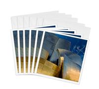 3drose Los Angeles, Californie. Le Disney Concert Hall extérieur en Soleil d'après-midi. - Cartes de vœux, 15,2 x 15,2 cm, Lot de 6 (GC 230222 _ 1)