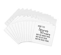 3dRose Lot de 12 cartes de vœux - Heres To Strong Women May We Know Them Raise Them - 15,2 x 15,2 cm (gc_325186_2)