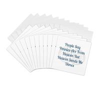3dRose Lot de 12 cartes de vœux - Image des gens dire « Pennies Are From Heaven But Heaven Sends Me Dimes » - 15,2 x 15,2 cm (gc_311824_2)