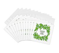 3dRose Lot de 12 cartes de vœux - Motif St Patrick irlandais et trèfle - It's Your Lucky Day - 15,2 x 15,2 cm (gc_275297_2)