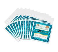 3dRose Lot de 12 cartes de vœux - Thank you Coach, Swimmer in Pool at Swim Team Meet, Sits, Score, Books - 15,2 x 15,2 cm (gc_282052_2)
