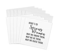 3dRose Lot de 6 cartes de vœux - Heres To Strong Women May We Know Them Raise Them - 15,2 x 15,2 cm (gc_325186_1)