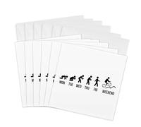 3dRose Lot de 6 cartes de vœux - VTT The Week in Progress Fun Biking MTB - 15,2 x 15,2 cm (gc_318839_1)