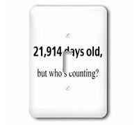 3dRose lsp_108327_1 21,914 Days Old But Who's Counting Happy 60th Birthday Interrupteur à bascule
