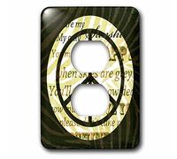 3dRose LSP_110428_6 Sunshine Love Song Words Peace Panneau avec 2 prises Motif zèbre Multicolore