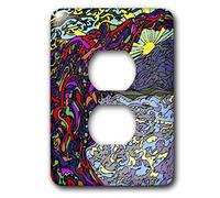 3drose LSP 12712 _ 6 Rainbow Bridge 2 Plug Outlet Coque