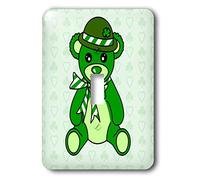 3dRose lsp_15389_1" Interrupteur à bascule unique Motif ourson irlandais Vert