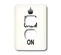 3dRose Lsp_157768_6 Keep Calm and Sail on - Carry on Sailing - Bateau Capitaine Sailor Cadeaux - Humoristique 2 prises de courant