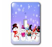 3dRose lsp_165484_1 Snowman Party Interrupteur à bascule unique Multicolore