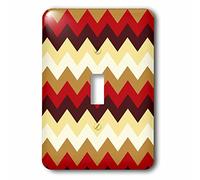 3dRose LSP_165750_1 Colorful Chevron Pattern in Bright Fall Colors, Native American Look Interrupteur à baïonnette, Multicolore