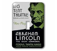 3dRose lsp_171421_1 Grande tente Théâtre Abraham Lincoln The Great Commoner Play Poster à bascule unique Multicolore