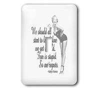 3dRose lsp_173426_1 We Should All Start to Live Before We get Too Old Noir, Blanc - Interrupteur à bascule, Multicolore