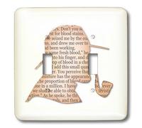 3dRose lsp_174275_2 Image de drôle contour de Sherlock Holmes Cache interrupteur