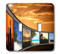 3dRose lsp_174277_2 Image de la bande de film avec scènes paysagères et couvercle de l'interrupteur Sky Light