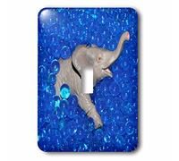 3dRose Lsp_185149_1 Elephant Interrupteur à bascule Gris